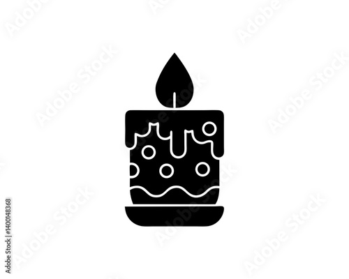 creative details Candle Icon Vector Illustration