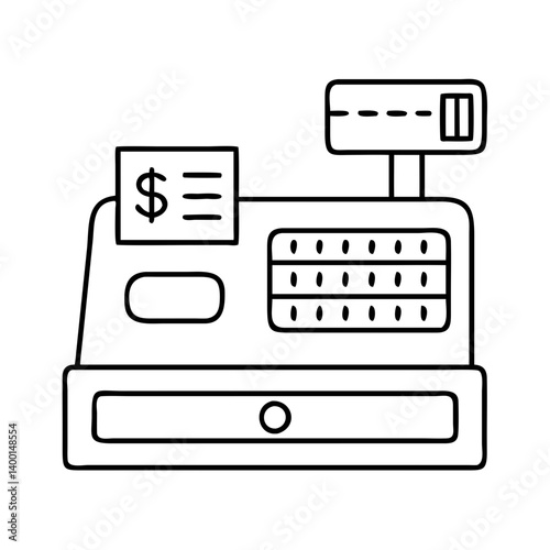 Point of Sale System Cash Register Terminal for Retail Business Transactions