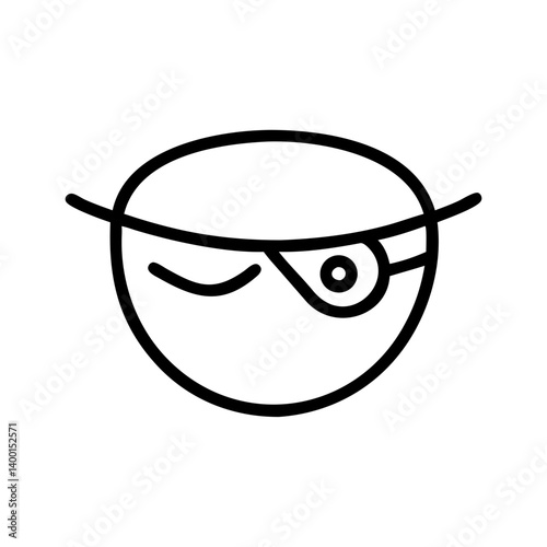 eyepatch editable outline icon design. Helloween related icon.