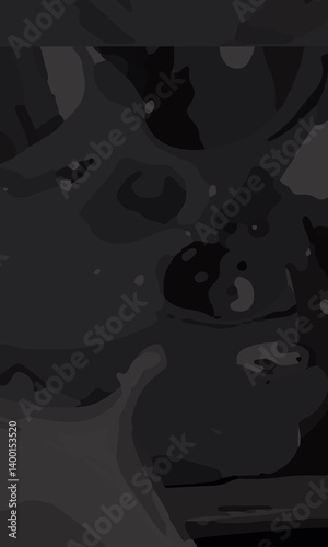 Dark Abstract Web Banner with Elegant Black Wave Patterns and Textures. Sophisticated Black Background with Fluid Dark Grey Swirls for Web Design. Minimalist Dark Grunge Banner for Website Headers