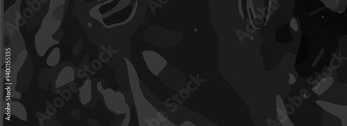 Dark Abstract Web Banner with Elegant Black Wave Patterns and Textures. Sophisticated Black Background with Fluid Dark Grey Swirls for Web Design. Minimalist Dark Grunge Banner for Website Headers