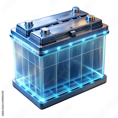 hologram a car battery isolated on white background.png