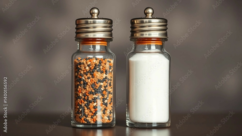 Salt and pepper shakers isolated on transparent background Salt and pepper shakers isolated on transparent background