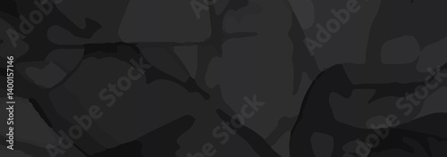 Dark Abstract Web Banner with Elegant Black Wave Patterns and Textures. Sophisticated Black Background with Fluid Dark Grey Swirls for Web Design. Minimalist Dark Grunge Banner for Website Headers
