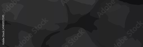Dark Abstract Web Banner with Elegant Black Wave Patterns and Textures. Sophisticated Black Background with Fluid Dark Grey Swirls for Web Design. Minimalist Dark Grunge Banner for Website Headers