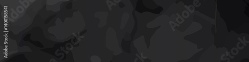 Dark Abstract Web Banner with Elegant Black Wave Patterns and Textures. Sophisticated Black Background with Fluid Dark Grey Swirls for Web Design. Minimalist Dark Grunge Banner for Website Headers