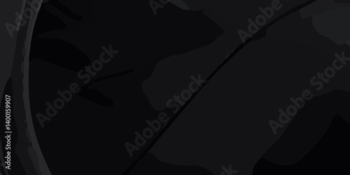 Dark Abstract Web Banner with Elegant Black Wave Patterns and Textures. Sophisticated Black Background with Fluid Dark Grey Swirls for Web Design. Minimalist Dark Grunge Banner for Website Headers
