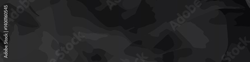 Dark Abstract Web Banner with Elegant Black Wave Patterns and Textures. Sophisticated Black Background with Fluid Dark Grey Swirls for Web Design. Minimalist Dark Grunge Banner for Website Headers
