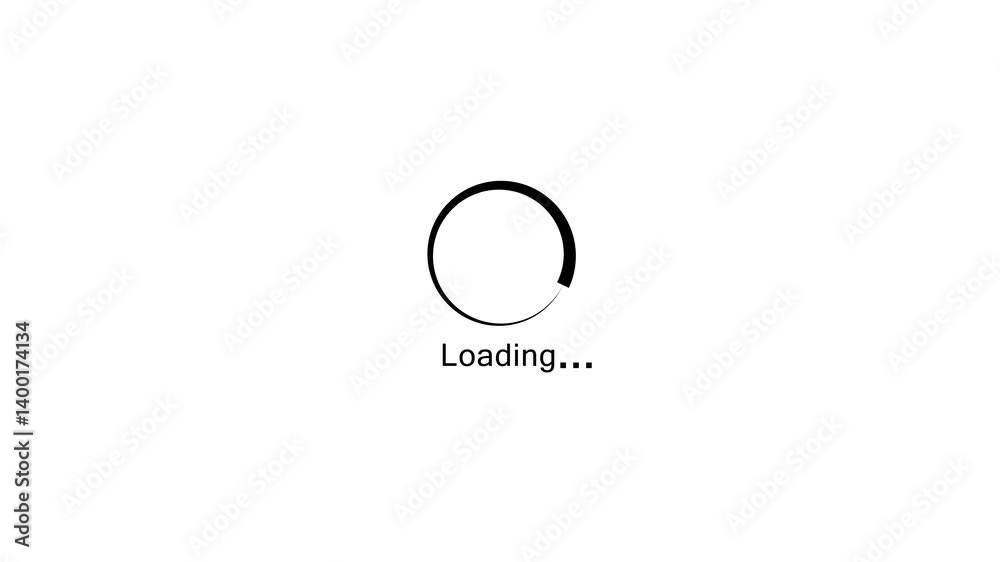 Loading loading bar black color on white background. Round loading bar icon animation, downloading process icon 4k video Loading loading bar black color on white background. Round loading bar icon animation, downloading process icon 4k video