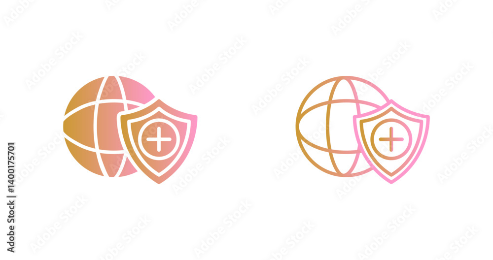 Obraz premium Global Protection Icon Design