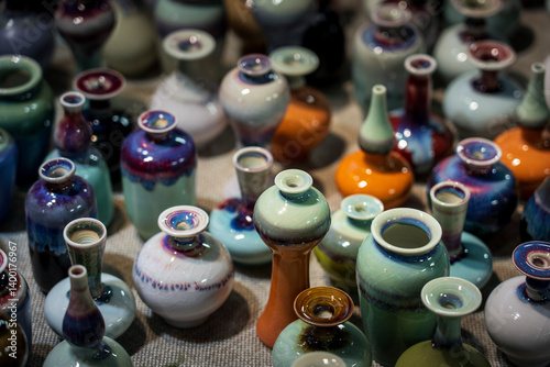 Obraz na płótnie Vibrant Pottery Collection w salonie
