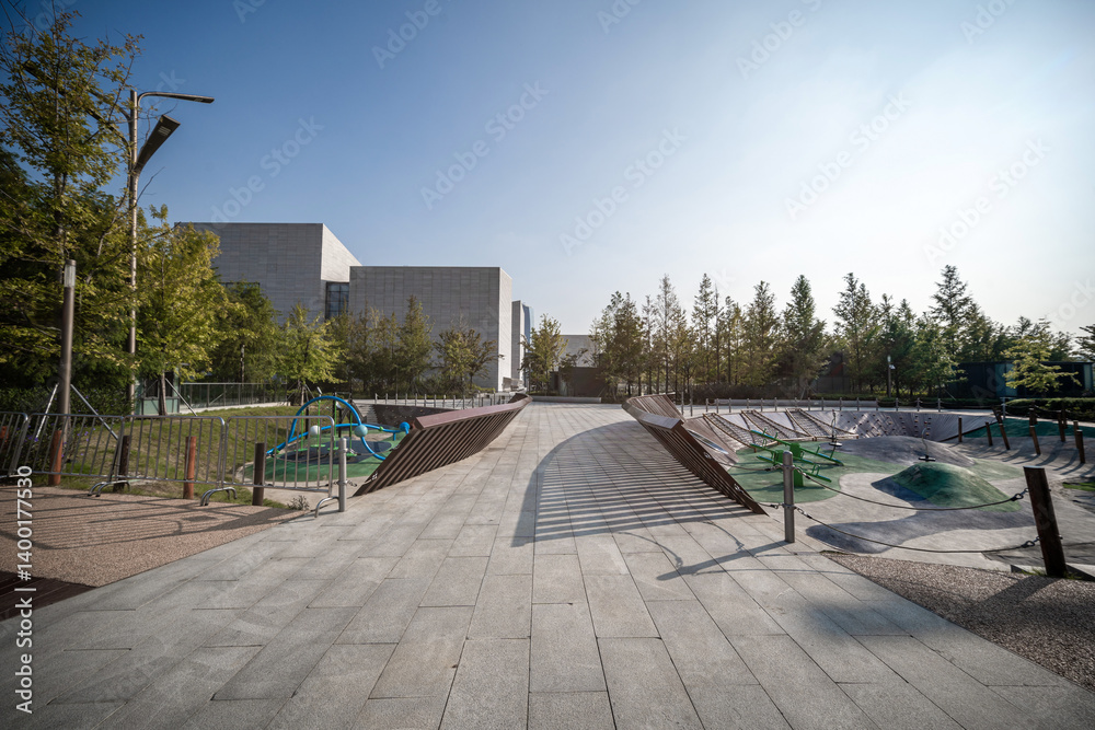 Serene Urban Playground Scene
