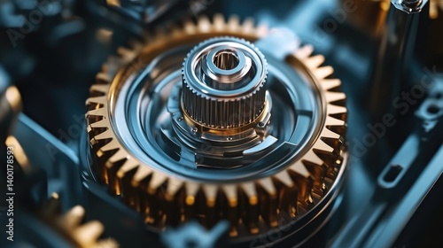 Wallpaper Mural Heavy-duty industrial machinery operating in a factory setting with gears and metal components Torontodigital.ca