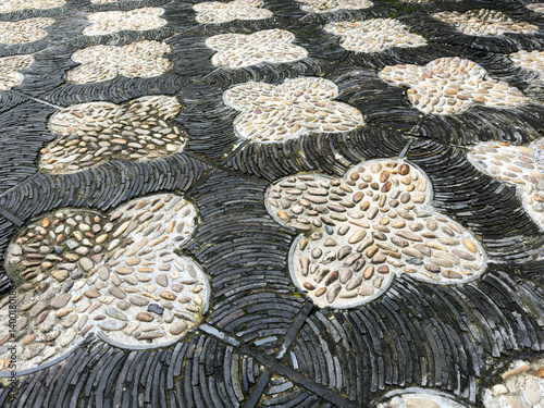 Elegant Floral Mosaic Pathway