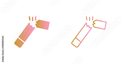 Broken Cigarette Icon Design