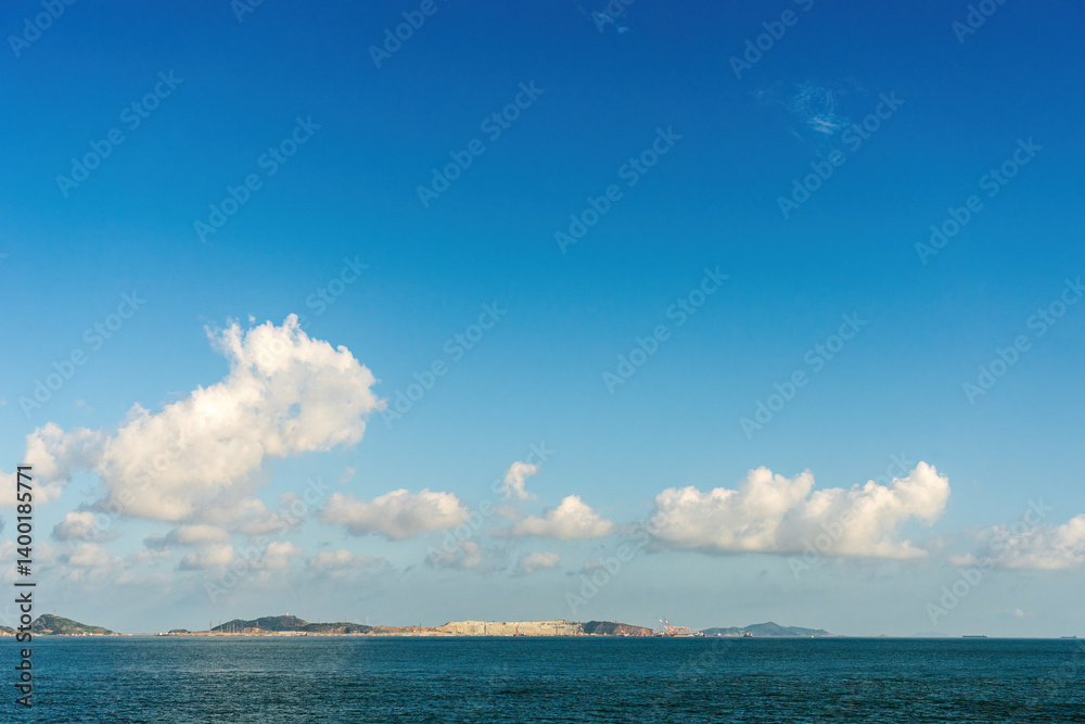 Tranquil Seascape with Dramatic Clouds