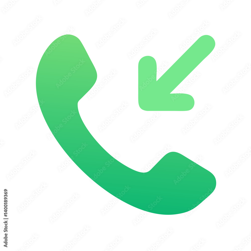 Incoming Phone Call Icon Representing Communication and Call Notification Incoming Phone Call Icon Representing Communication and Call Notification