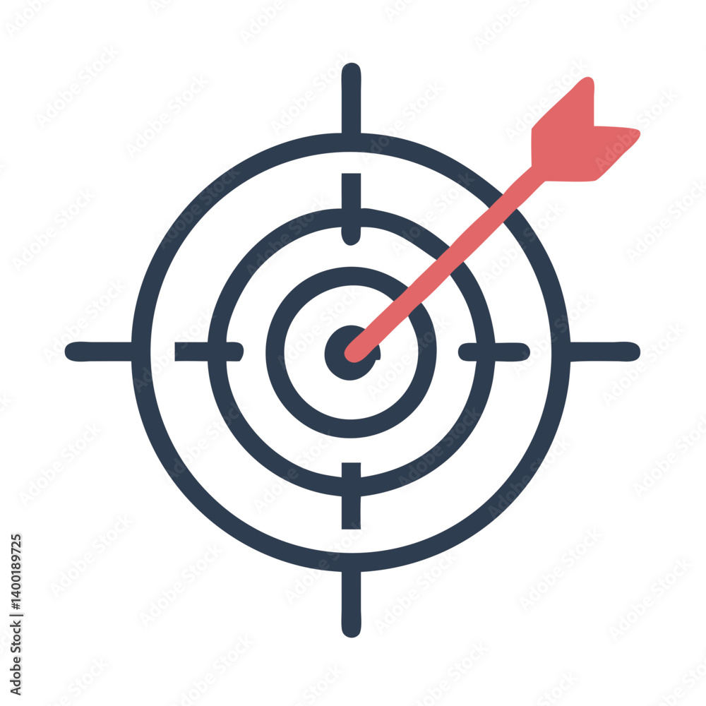 Target with Centered Arrow Icon Target with Centered Arrow Icon