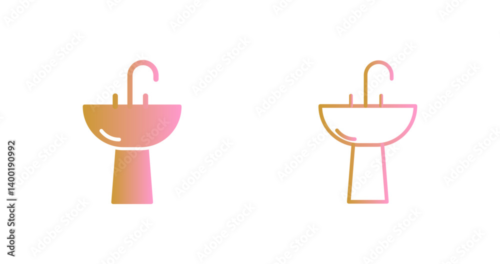 Washbasin Icon Design Washbasin Icon Design
