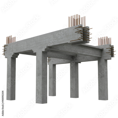 Reinforced Concrete Column Frame Icon