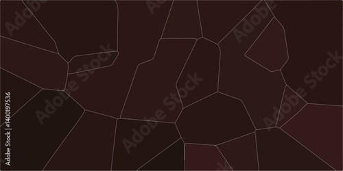 Abstract geometric mosaic broken tiles design stained seamless geometric retro pattern. Black & maroon metal Diamond shape polygonal texture. Crystalized form strokes vector design