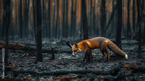 Fox After Wildfire..