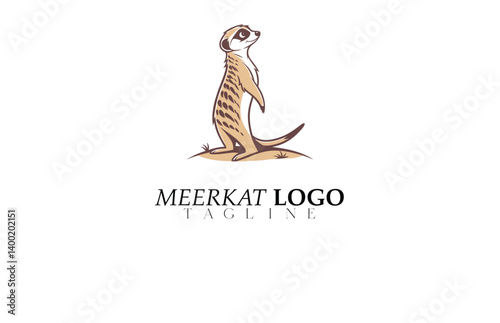 Tribal Meerkat Logo Vector – Cultural and Ethnic Wildlife Design for African Tour Company, Conservation Initiative or Ethical Brand Merchandise.