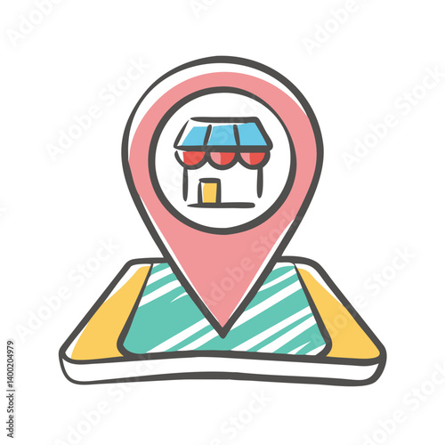 store locator icon, store locator vector illustration-simple illustration of store locator, perfect for store locator logos and icons