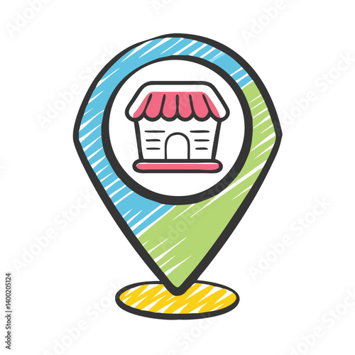 store locator icon, store locator vector illustration-simple illustration of store locator, perfect for store locator logos and icons