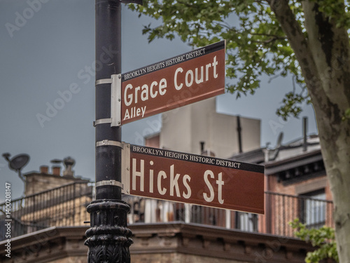 Sign of Grace Court Alley street in New York - USA