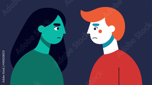 Emotionally Affected Individuals Depict two figures