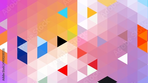 Soft pastel hues blend with dynamic triangles, creating a dreamy, abstract background.