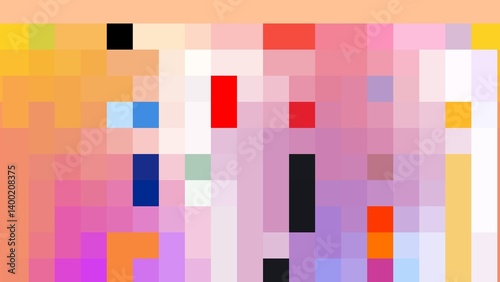 Vertical stripes of vibrant pixels create a cascading rainbow effect, perfect for digital art.