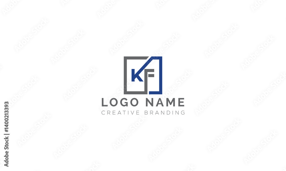 Minimalist KF Logo for Branding and Identity. Minimalist KF Logo for Branding and Identity.