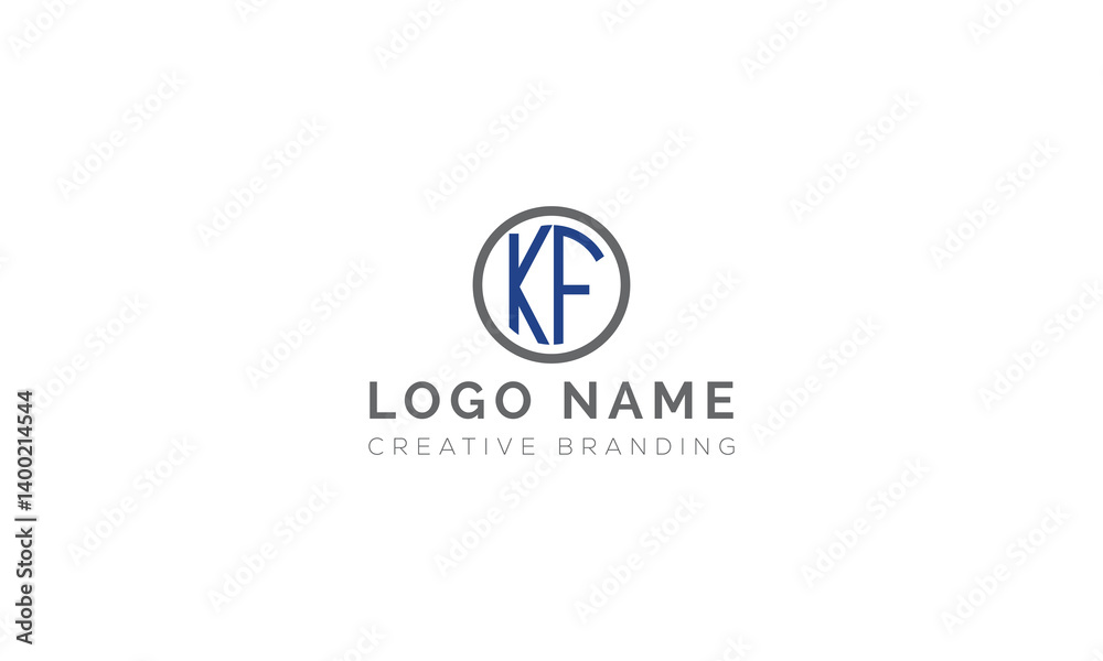 Minimalist KF Logo for Branding and Identity. Minimalist KF Logo for Branding and Identity.