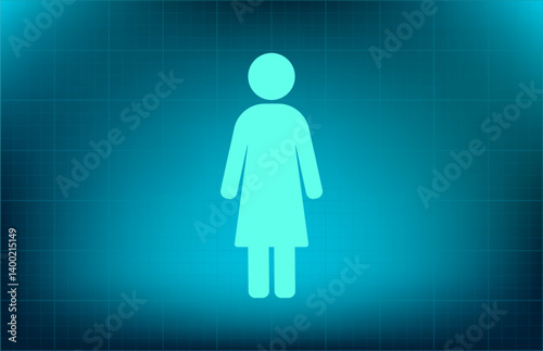 Vector icon on blue background with gradient