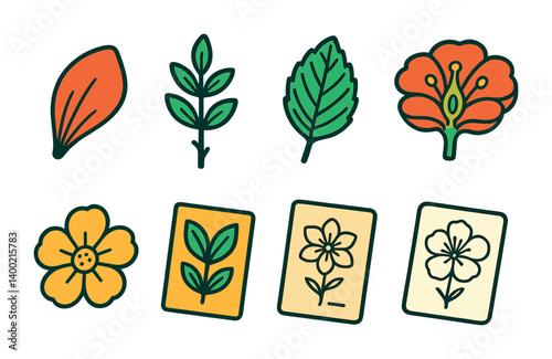Isometric flat vector set of icons of botanical parks: rose bush, orchid icon, cactus pot, greenhouse, water can, gardening gloves, floral arch, plant label. isolated transparent background.