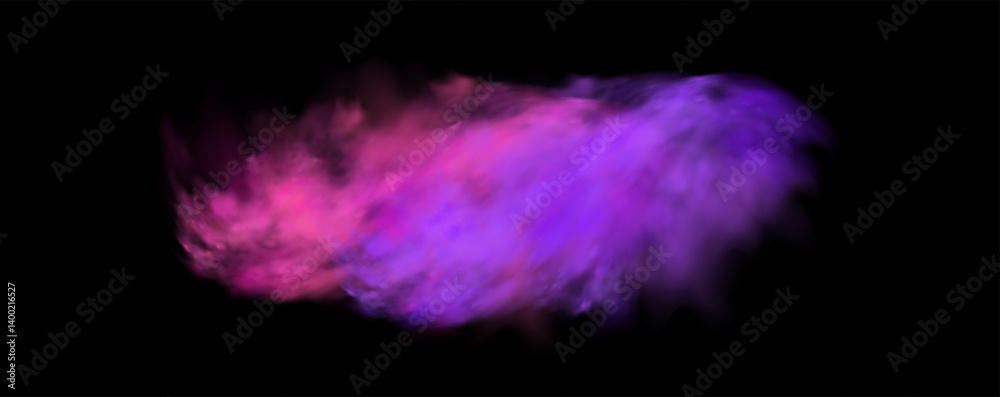 Fototapeta premium Atmospheric neon purple clouds.Magical fantasy smell of tobacco.