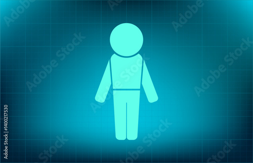 Vector icon on blue background with gradient