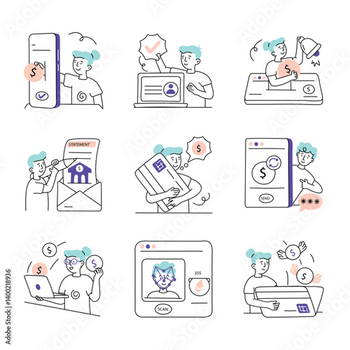 Set Of Digital Payment 6