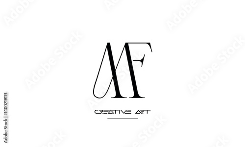 MF, FM, M, F abstract letters logo monogram