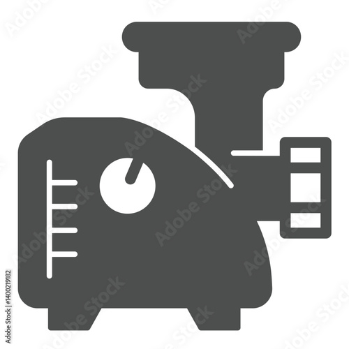 Electric grinder solid icon, cooking concept. Vector graphics. Grinder for meat, kitchen sign on white background, glyph style icon for mobile or web design.