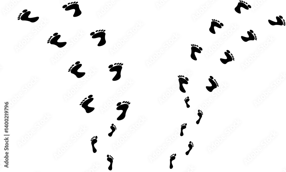 Feet badge on white background. vector illustration. Footprints icon isolated on white background. Vector illustration.Footprints, bare feet . Feet badge on white background. vector illustration. Footprints icon isolated on white background. Vector illustration.Footprints, bare feet .