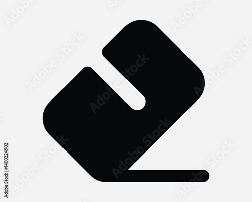 Erase Icon Eraser Delete Remove Editor Line Sign Symbol Outline Draw Remover Deletion Discard Rubber Shape Graphic Black White Solid Artwork