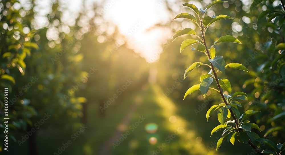 Golden Hour Orchard AI Generated Golden Hour Orchard AI Generated