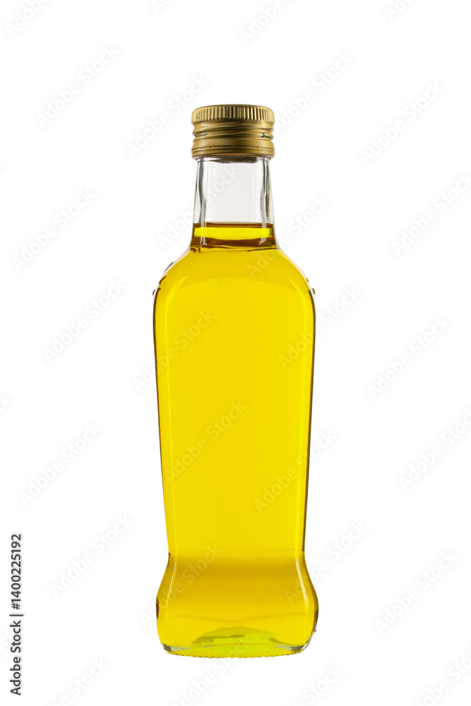 Organic olive oil on white background