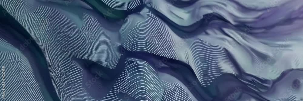 Abstract waving pattern with thin lines in motion, great for backgrounds and digital presentations