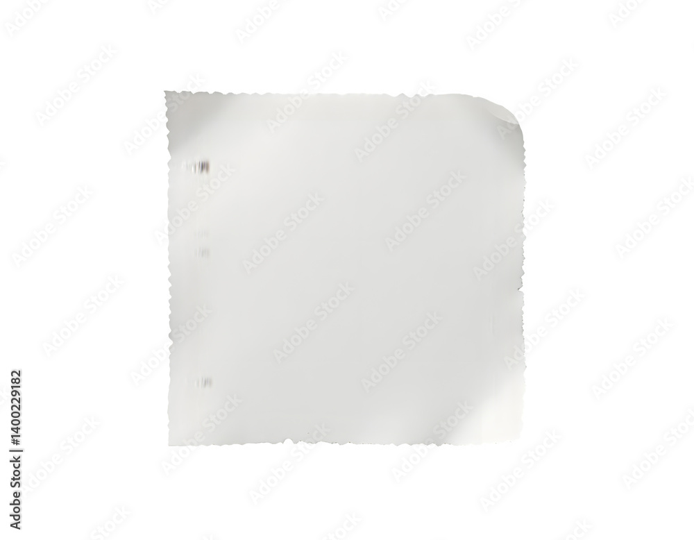 Square Adhesive Paper Label Template with Sharp Corners for Branding