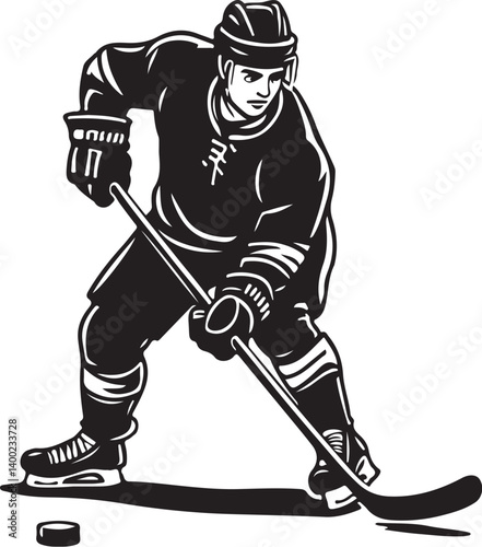 Photography "American Ice Hockey Team Silhouette Emblem | Winged Sports Crest Design"