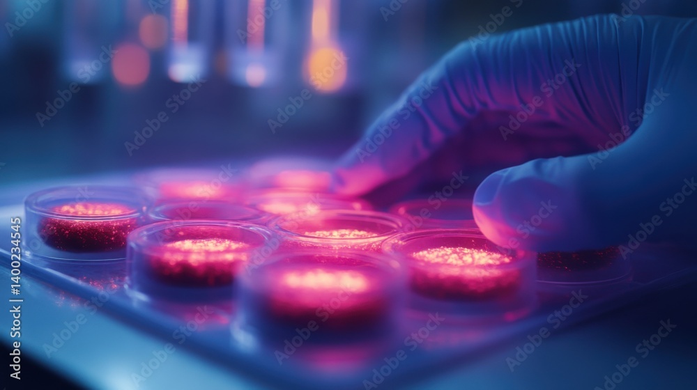 a realistic microscopic view of cells in anaphase,
